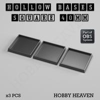Hollow Bases Range  - Wargaming 3d Printed Bases (OBS System)

