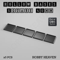 Hollow Bases Range  - Wargaming 3d Printed Bases (OBS System)

