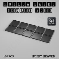 Hollow Bases Range  - Wargaming 3d Printed Bases (OBS System)
