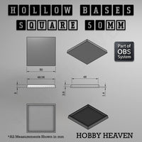 Hollow Bases Range  - Wargaming 3d Printed Bases (OBS System)
