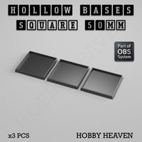 Hollow Bases Range  - Wargaming 3d Printed Bases (OBS System)
