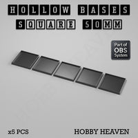 Hollow Bases Range  - Wargaming 3d Printed Bases (OBS System)

