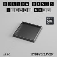 Hollow Bases Range  - Wargaming 3d Printed Bases (OBS System)
