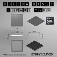 Hollow Bases Range  - Wargaming 3d Printed Bases (OBS System)

