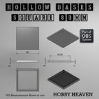 Hollow Bases Range  - Wargaming 3d Printed Bases (OBS System)