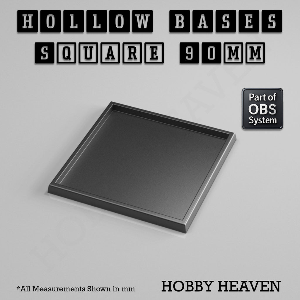 Hollow Bases Range  - Wargaming 3d Printed Bases (OBS System)