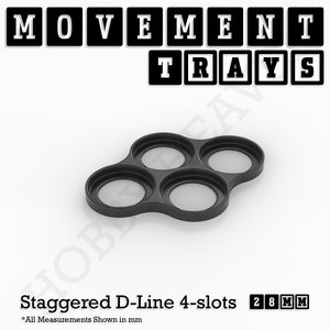 28mm Movement Trays for Tabletop Games | Warhammer Compatible | Full Range