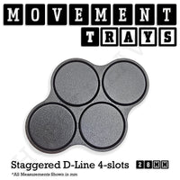 28mm Movement Trays for Tabletop Games | Warhammer Compatible | Full Range
