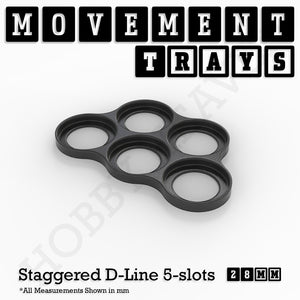 28mm Movement Trays for Tabletop Games | Warhammer Compatible | Full Range