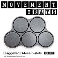 28mm Movement Trays for Tabletop Games | Warhammer Compatible | Full Range
