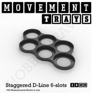 28mm Movement Trays for Tabletop Games | Warhammer Compatible | Full Range