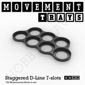 28mm Movement Trays for Tabletop Games | Warhammer Compatible | Full Range