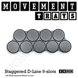 28mm Movement Trays for Tabletop Games | Warhammer Compatible | Full Range