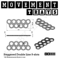 28mm Movement Trays for Tabletop Games | Warhammer Compatible | Full Range
