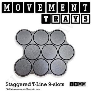 28mm Movement Trays for Tabletop Games | Warhammer Compatible | Full Range