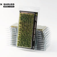 Gamers Grass Strong Green Shrubs blister packaging 6mm tufts for miniature basing