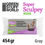 Super Sculpey Medium Blend 454g gray clay – firm yet flexible sculpting clay for figures and models