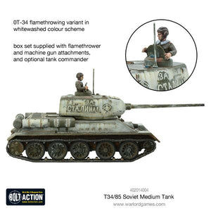 T-34/85 tank miniature with sloped armor and powerful 85mm ZiS gun