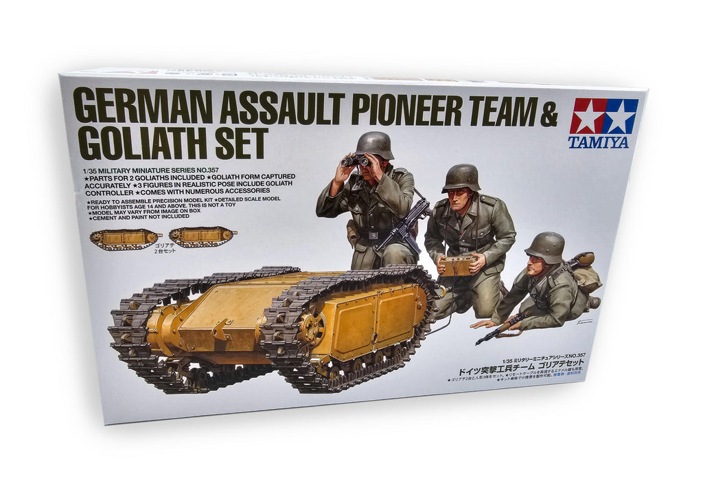 Tamiya 1/35 German Pioneer Infantry and Goliath Set 35357 - Hobby Heaven