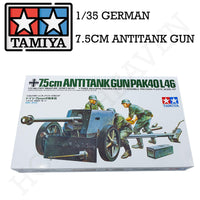 Tamiya 1/35 Scale German 7.5vm Antitank Gun (Pak40/L46) Model Kit 35047 - Hobby Heaven
