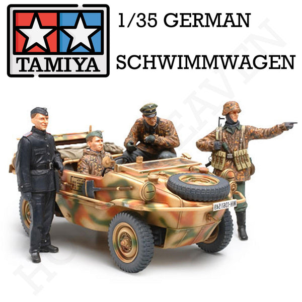 Tamiya 1/35 Scale German Schwimmwagen Type 166 Model Kit 35224 - Hobby Heaven