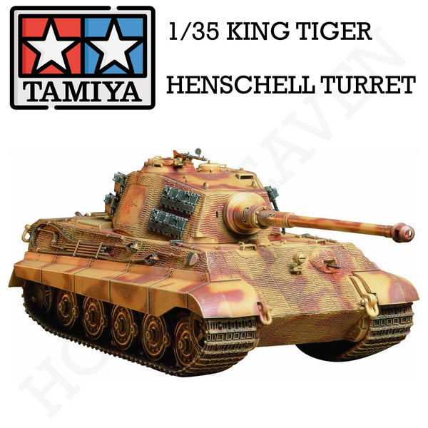 Tamiya 1/35 Scale King Tiger Henschell Turret Tank Model Kit 35164 - Hobby Heaven