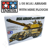 Tamiya 1/35 Scale M1A1 Abrams With Mine Plough Tank Model Kit 35158 - Hobby Heaven