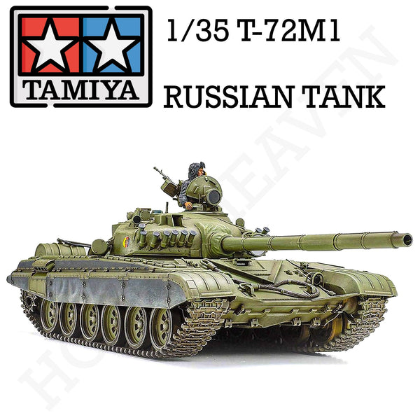 Tamiya 1/35 Scale Russian Army Tank T72M1 Tank Model Kit 35160 - Hobby Heaven