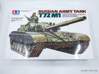 Tamiya 1/35 Scale Russian Army Tank T72M1 Tank Model Kit 35160 - Hobby Heaven
