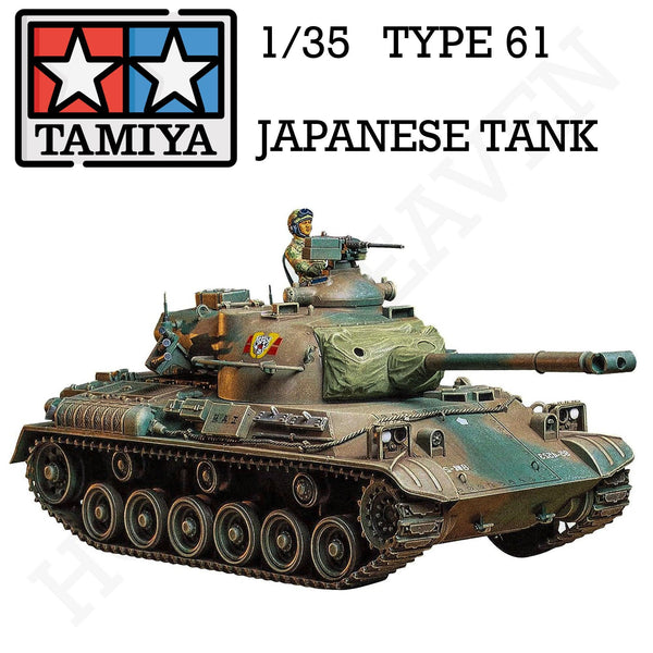 Tamiya 1/35 Scale Type 61 Japanese Tank Model Kit 35163 - Hobby Heaven