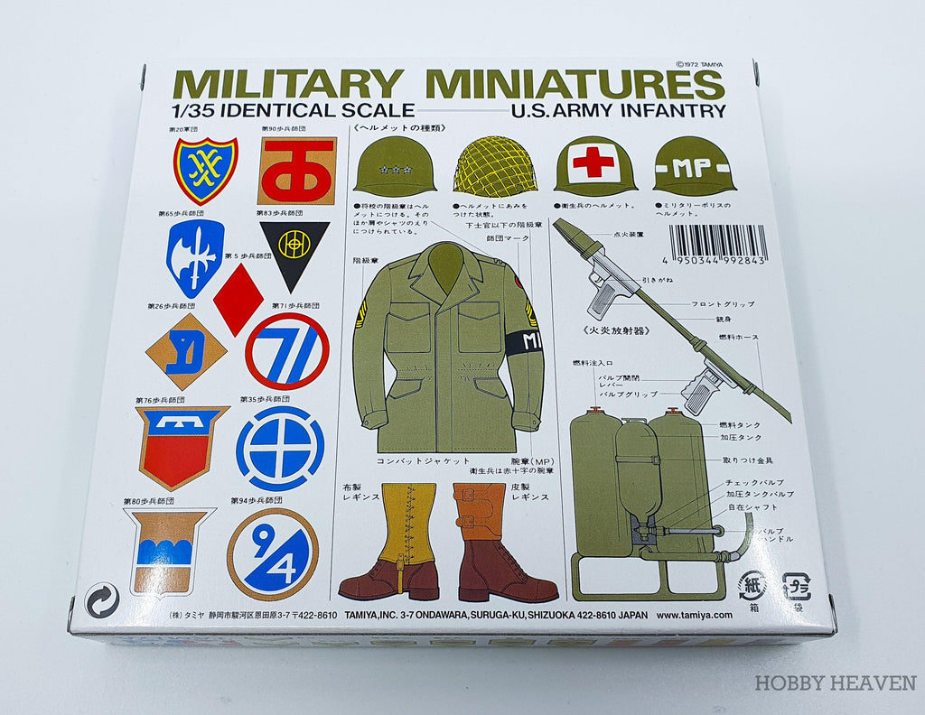 Tamiya 1/35 Scale US Army Infantry Model Kit 35013 - Hobby Heaven