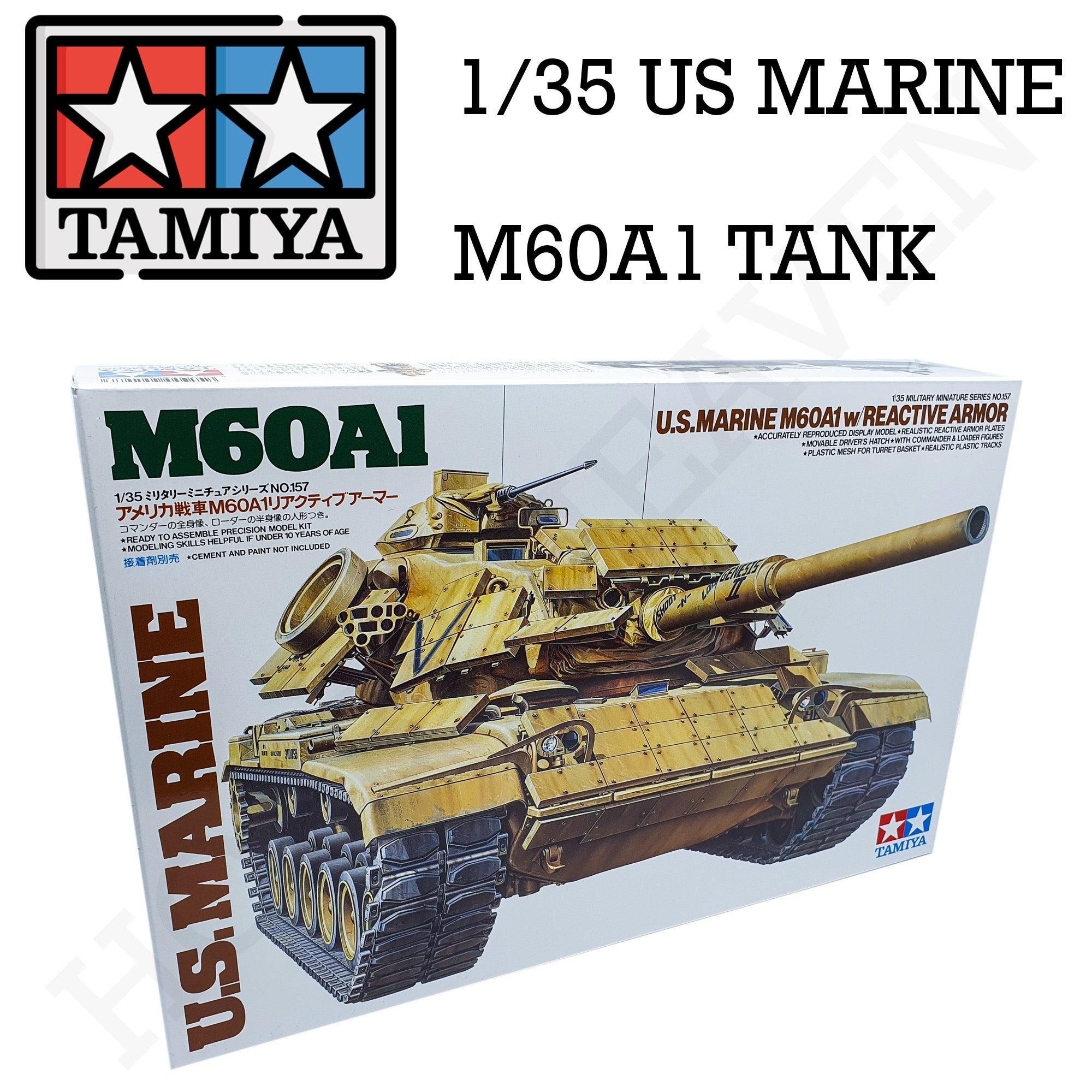 TAMIYA M60A1 MEDIUM TANK 1/35リモコン Amazon.com: Tamiya 35157 1/35 U.S. Marine M60A1 Tank Plastic
