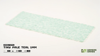 Gamers Grass Tiny Pale Teal 1mm full tuft sheet showing approximately 500 individual pale teal micro tufts
