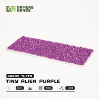 Sheet of 500 Tiny Tufts Alien Purple, displaying an array of ultra-small, rich purple vegetation tufts
