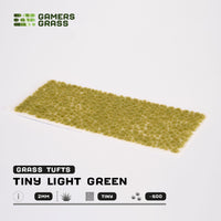 Sheet of 500 Tiny Tufts Light Green, displaying an array of ultra-small, light green and beige vegetation tufts
