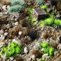 Disturbing post-apocalyptic diorama featuring the Toxic Waste Set, showcasing a contaminated landscape with alien vegetation and radioactive zones
