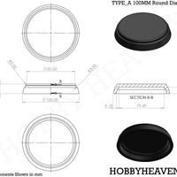 TYPE A 100mm Round Display Base - Hobby Heaven