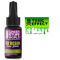 UV Resin 30ml Toxic Effect Lime Fluor bottle with toxic green drip graphic