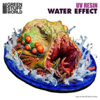 Painted miniature with water splash effect made using UV Resin