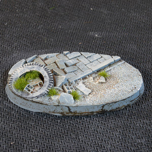 Gamers Grass Urban Warfare 60mm Oval Bases x4pcs Painted Resin Bases