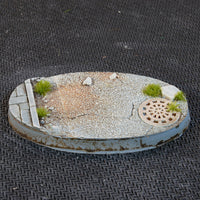 Gamers Grass Urban Warfare 60mm Oval Bases x4pcs Painted Resin Bases
