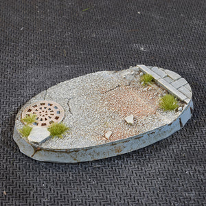 Gamers Grass Urban Warfare 60mm Oval Bases x4pcs Painted Resin Bases