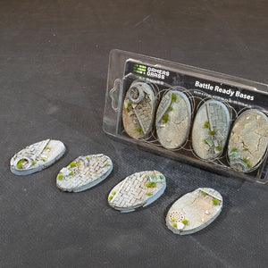 Gamers Grass Urban Warfare 60mm Oval Bases x4pcs Painted Resin Bases