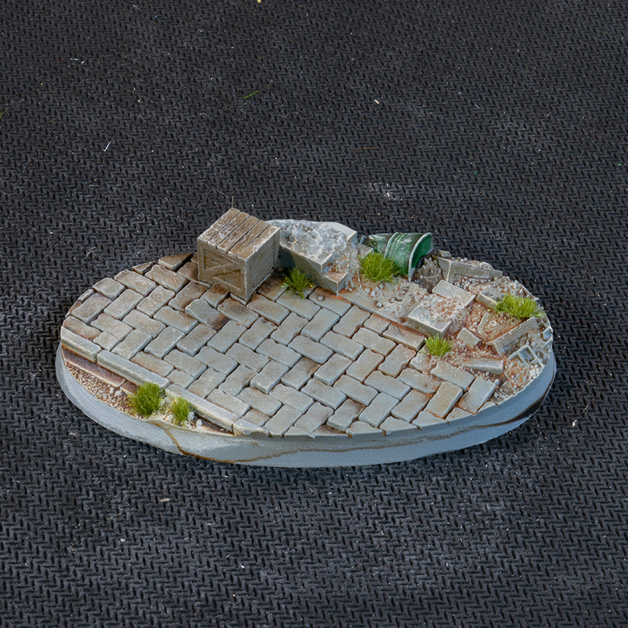 Gamers Grass Urban Warfare 75mm Oval Bases x3pcs Painted Resin Bases