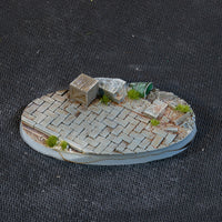 Gamers Grass Urban Warfare 75mm Oval Bases x3pcs Painted Resin Bases
