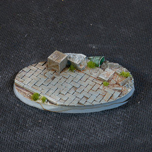 Gamers Grass Urban Warfare 75mm Oval Bases x3pcs Painted Resin Bases