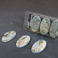 Gamers Grass Urban Warfare 75mm Oval Bases x3pcs Painted Resin Bases
