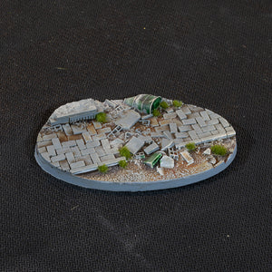 Gamers Grass Urban Warfare 90mm Oval Bases x2pcs Painted Resin Bases