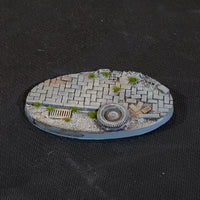 Gamers Grass Urban Warfare 90mm Oval Bases x2pcs Painted Resin Bases
