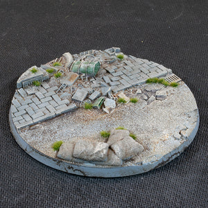 Gamers Grass Urban Warfare 100mm Round Bases x1pc Painted Resin Base